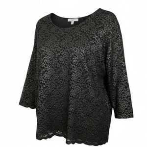 Grayson Holiday  Season Black/Gold Boatneck Collar, Long Sleeves, Stretch, Lined